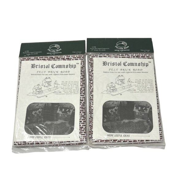 Bristol Cornship Felt Brick Road, and  Vinyl‎ Stone Road Village Accessory - Picture 2 of 7